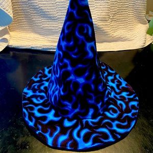 Blue Flames Wizard Hat